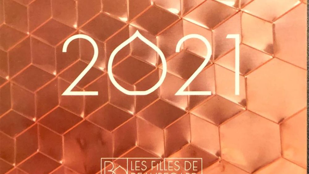 Carte de Bonne année 2021 gourmande avec les Filles de Beauregard confiserie