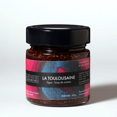 Confiture artisanale figue et fleur violette lesfillesdebeauregard