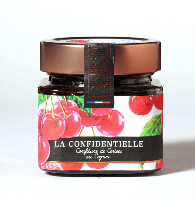 Confiture cerise alcool cognac de charente des filles de beauregard