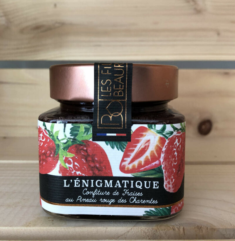 Confiture fraise pineau rouge par les Filles de Beauregard en Charente