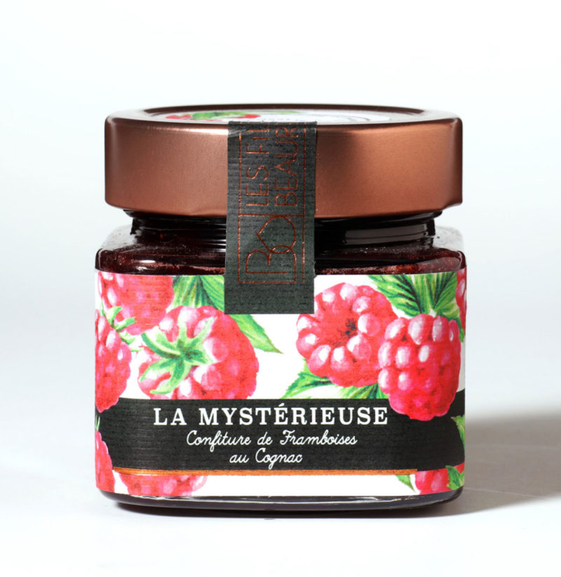 Confiture framboise et alcool cognac de charente par les filles de beauregard