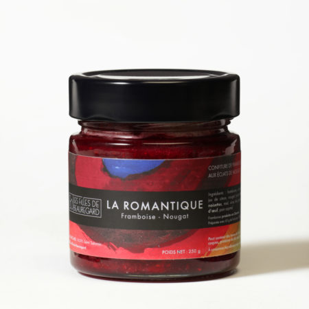 Confiture artisanale framboise nougat origine france par les filles de beauregard