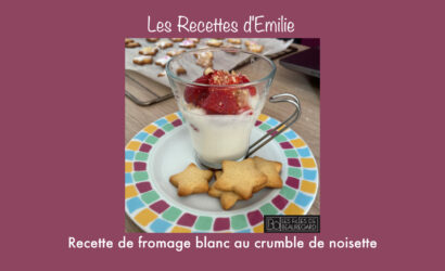 Recette du crumble noisettes pour fromage blanc frais par Emilie des Filles de Beauregard