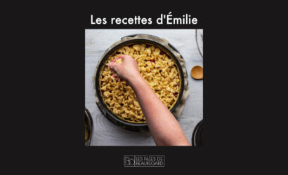 Recette crumble poireau noisette chèvre par les filles de beauregard